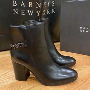 Barneys New York Chain Embellished Ankle Boots
